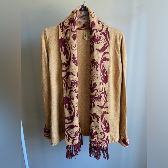 BKE Sweaters - BKE fringe open sweater cardigan